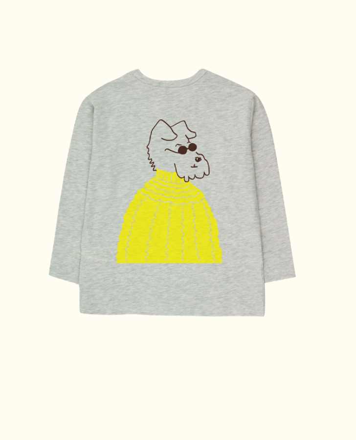 REMERA GRIS PERRO CENTRAL