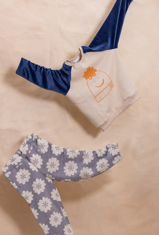 BABUCHA GRIS FLORES COPOS